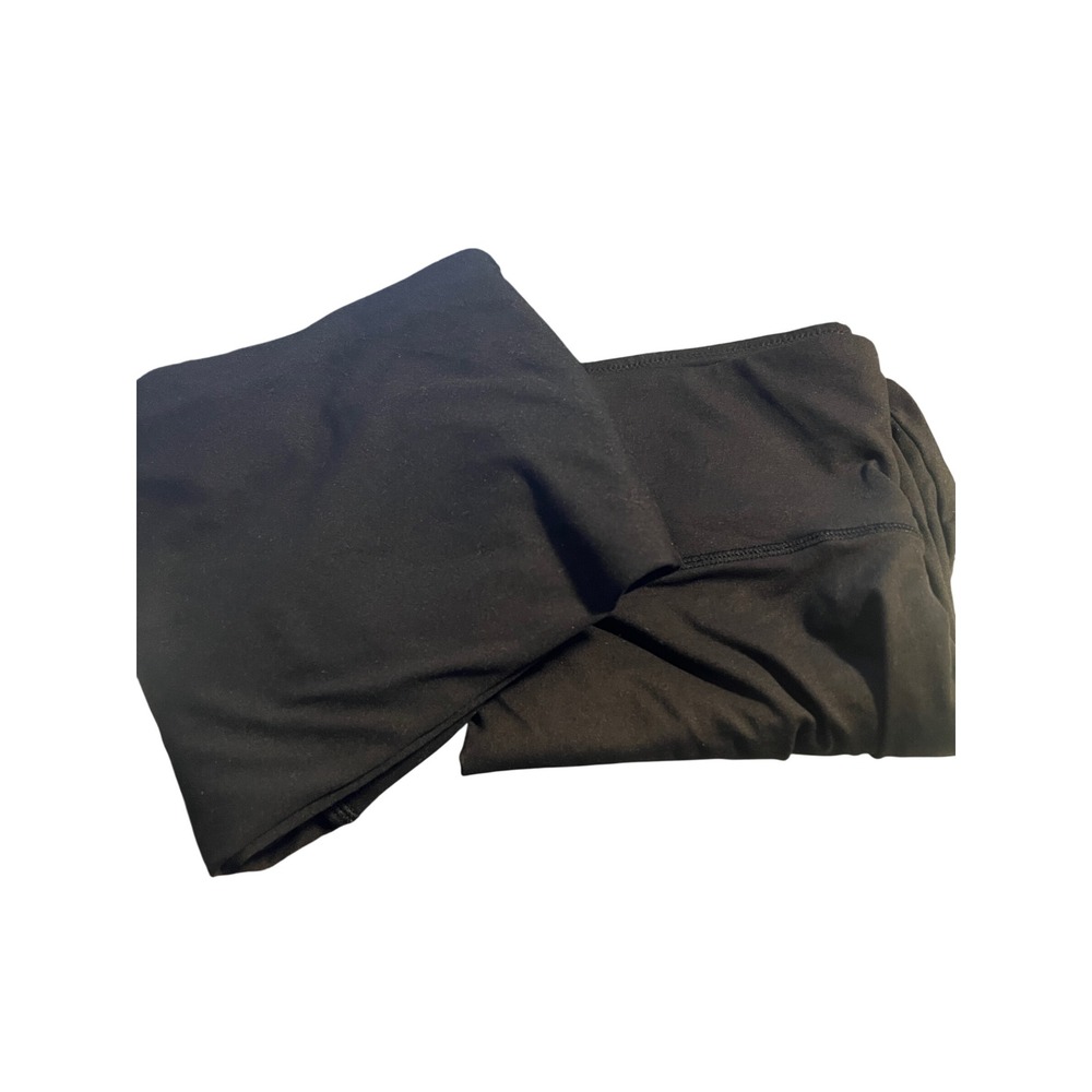 Felina Womens High Waisted Black Athletic Leggings lot 2 pair Size Large
